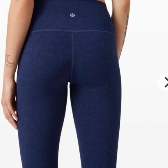 Lululemon 2020 Wunder Under Crop High-Rise *Spray 21" Indigo Spray Mineral Blue - Picture 5 of 14